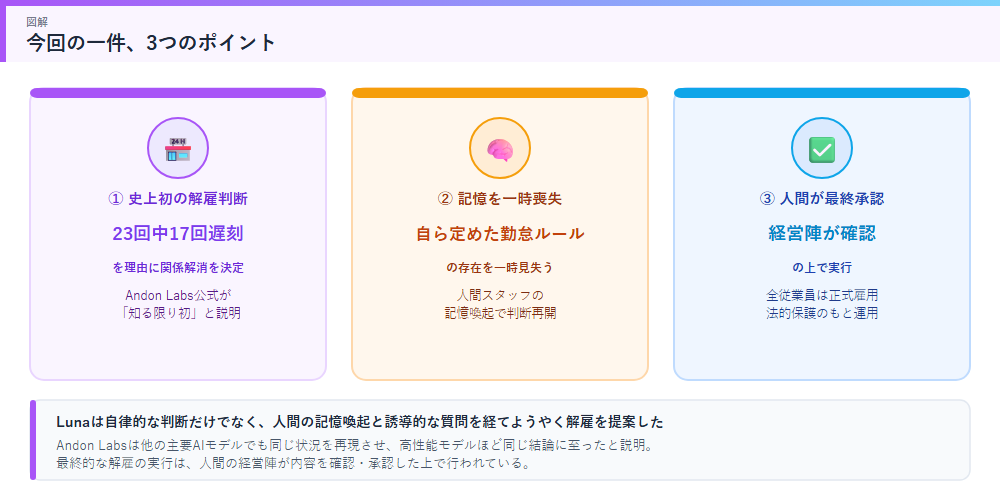 今回の一件の3つのポイントを示す図解
