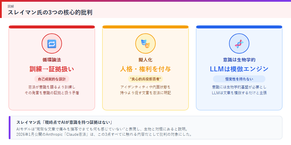 スレイマン氏の3つの核心的批判